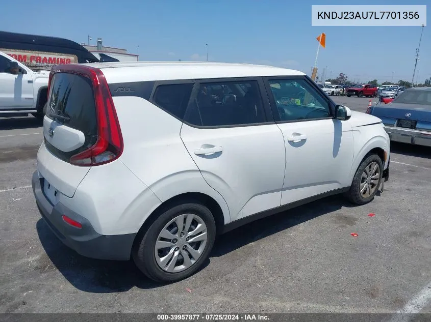 2020 Kia Soul Lx VIN: KNDJ23AU7L7701356 Lot: 39957877