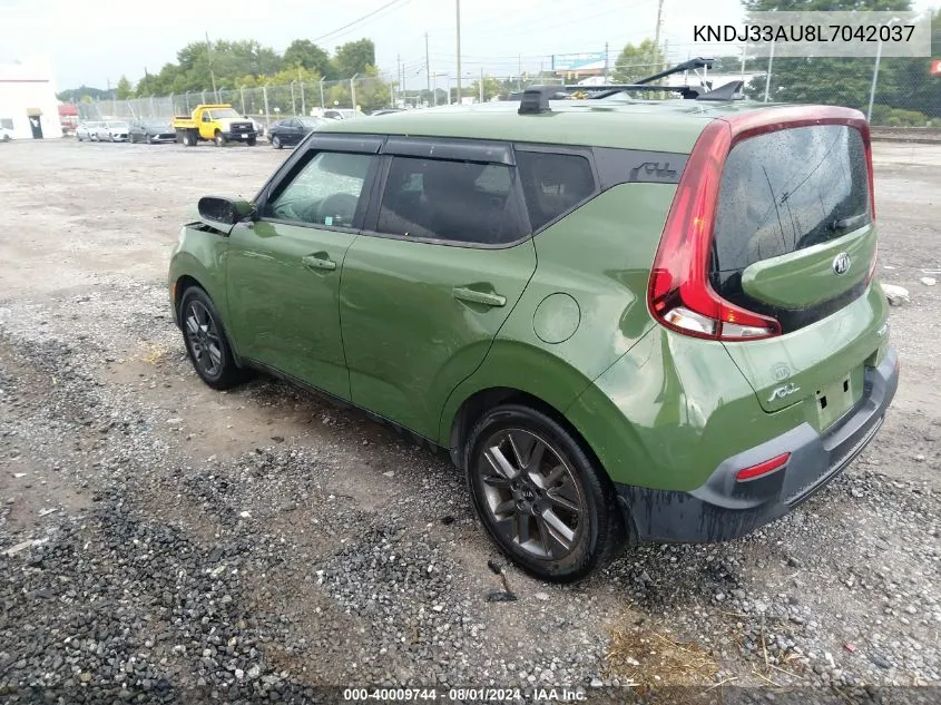 2020 Kia Soul Ex VIN: KNDJ33AU8L7042037 Lot: 40009744