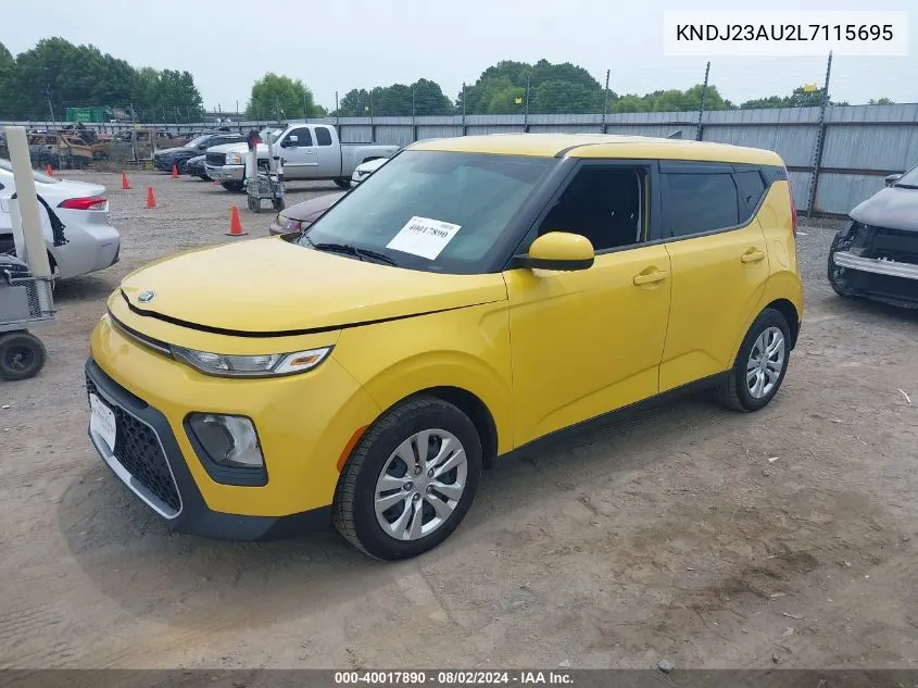 2020 Kia Soul Lx VIN: KNDJ23AU2L7115695 Lot: 40017890