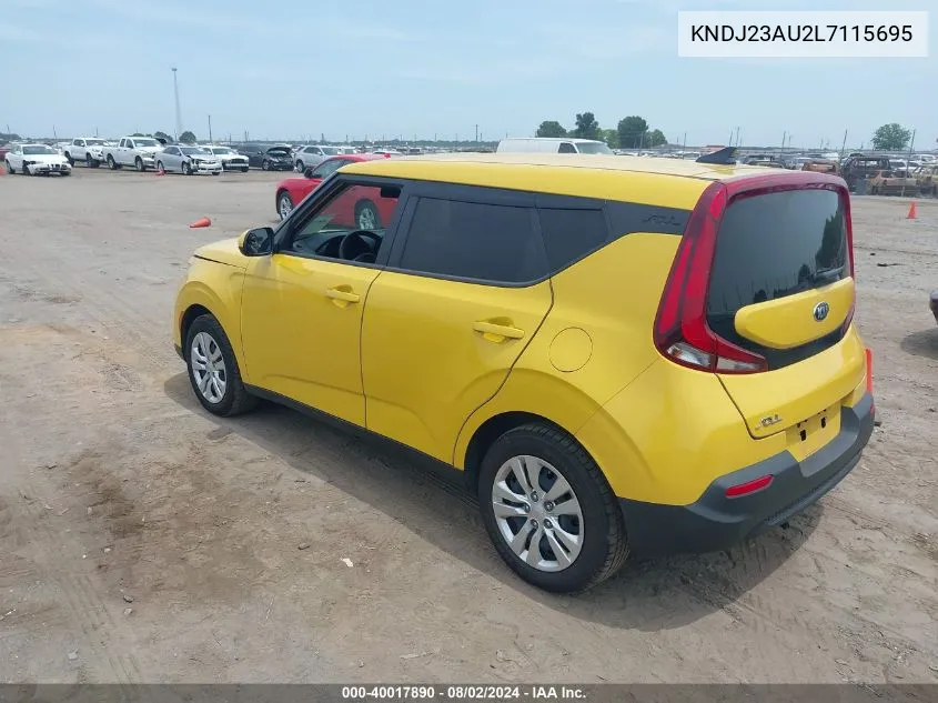 2020 Kia Soul Lx VIN: KNDJ23AU2L7115695 Lot: 40017890