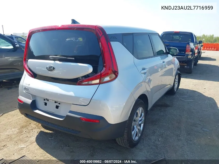 2020 Kia Soul Lx VIN: KNDJ23AU2L7716959 Lot: 40019982