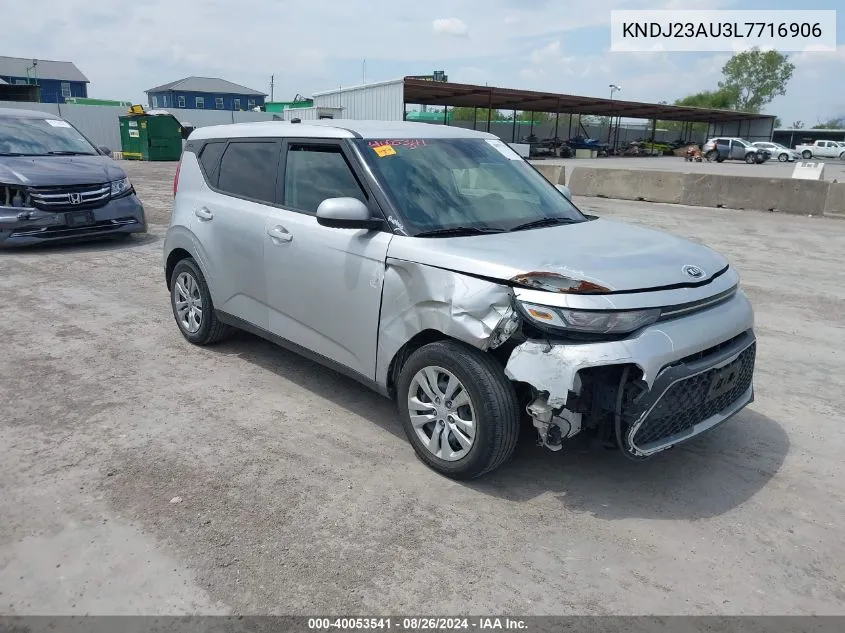 2020 Kia Soul Lx VIN: KNDJ23AU3L7716906 Lot: 40053541