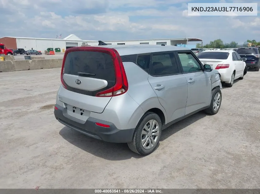 2020 Kia Soul Lx VIN: KNDJ23AU3L7716906 Lot: 40053541