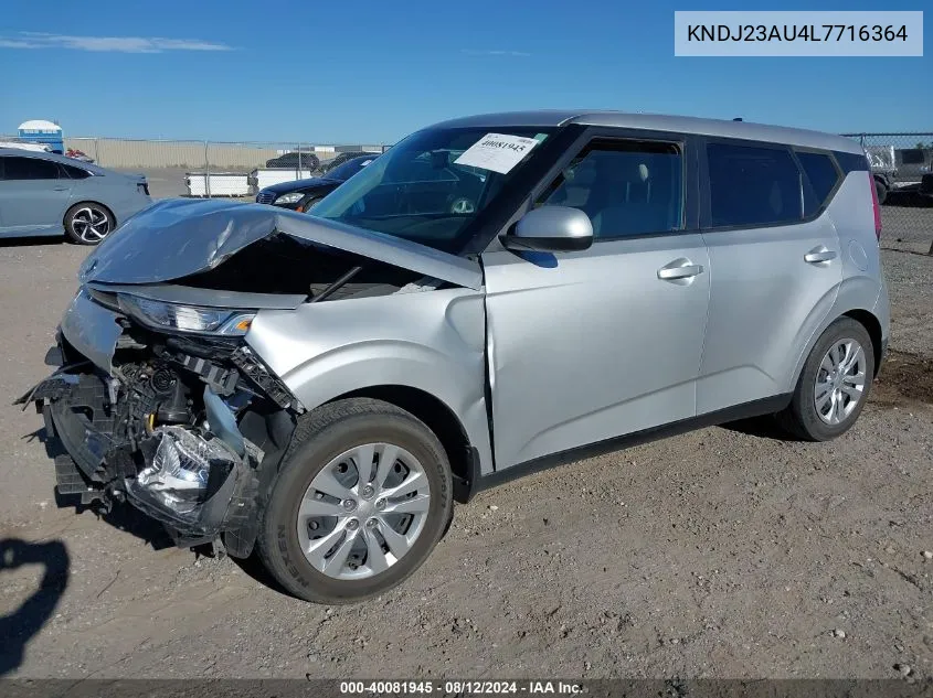 2020 Kia Soul Lx VIN: KNDJ23AU4L7716364 Lot: 40081945