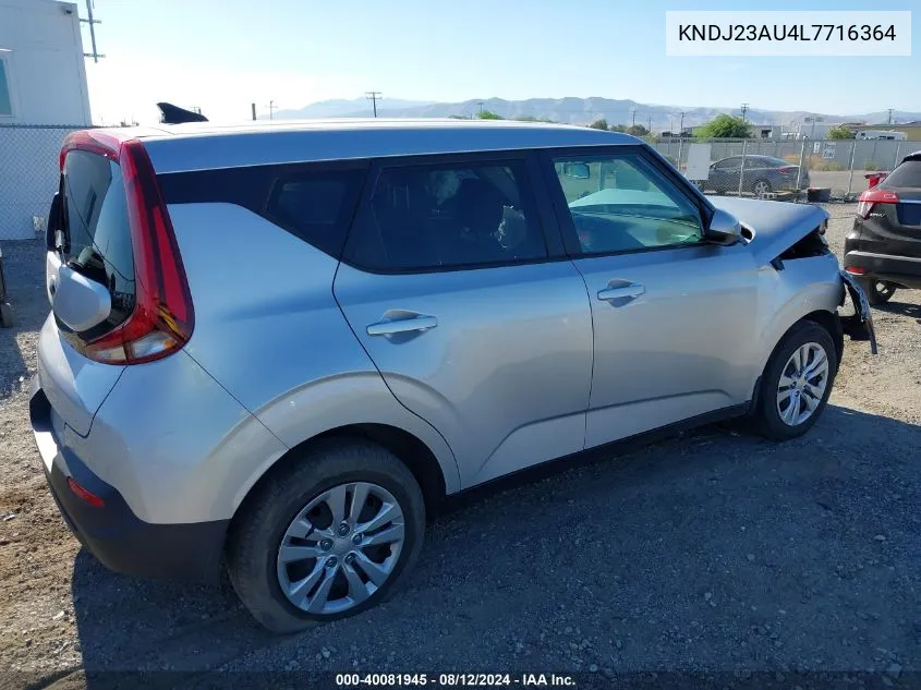 2020 Kia Soul Lx VIN: KNDJ23AU4L7716364 Lot: 40081945