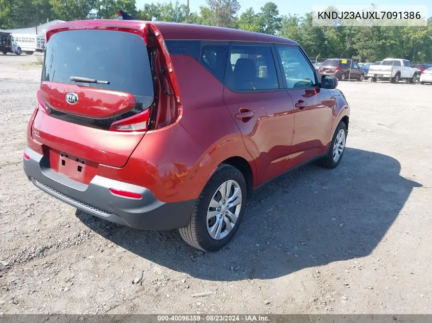 2020 Kia Soul Lx VIN: KNDJ23AUXL7091386 Lot: 40096359