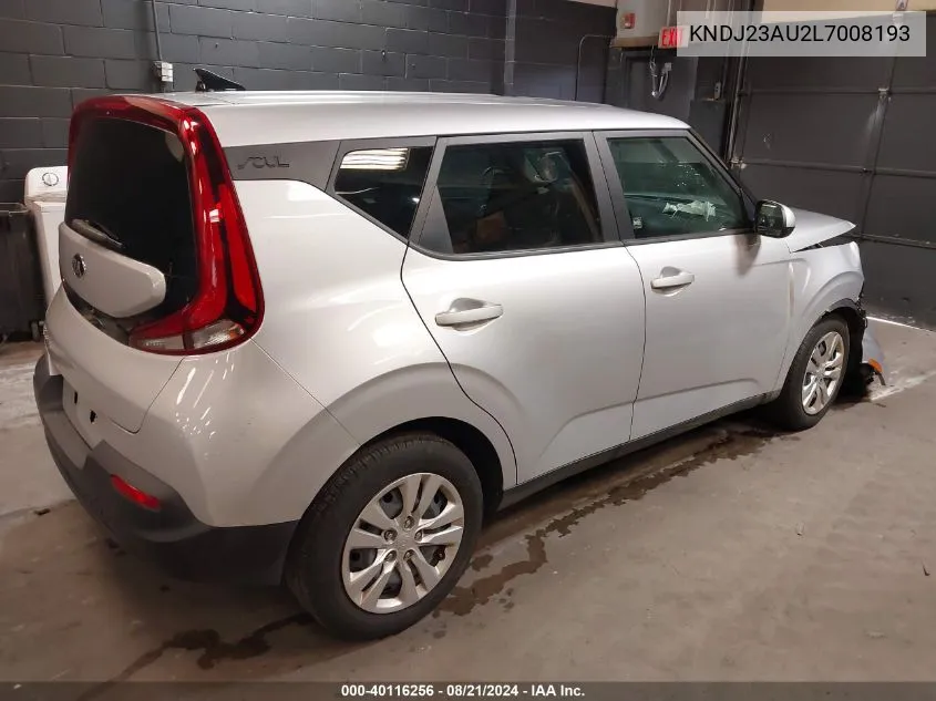 2020 Kia Soul Lx VIN: KNDJ23AU2L7008193 Lot: 40116256