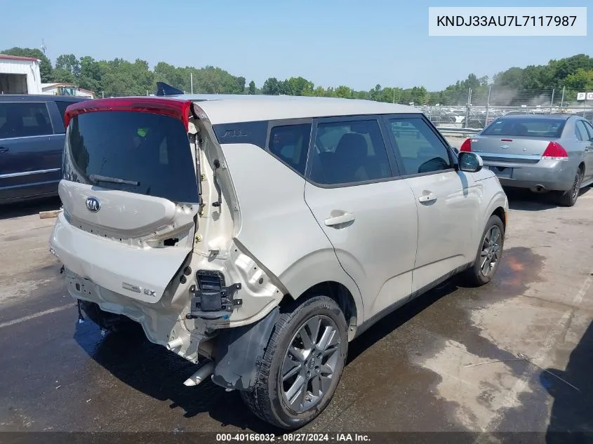 2020 Kia Soul Ex VIN: KNDJ33AU7L7117987 Lot: 40166032