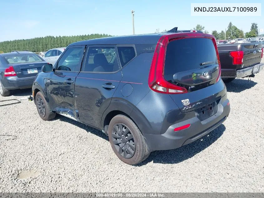 2020 Kia Soul Lx VIN: KNDJ23AUXL7100989 Lot: 40169108