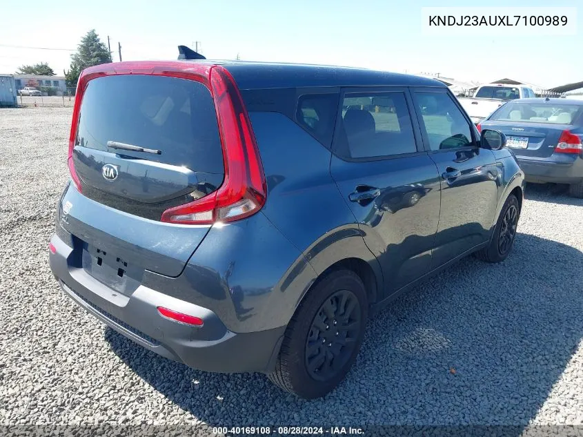 2020 Kia Soul Lx VIN: KNDJ23AUXL7100989 Lot: 40169108