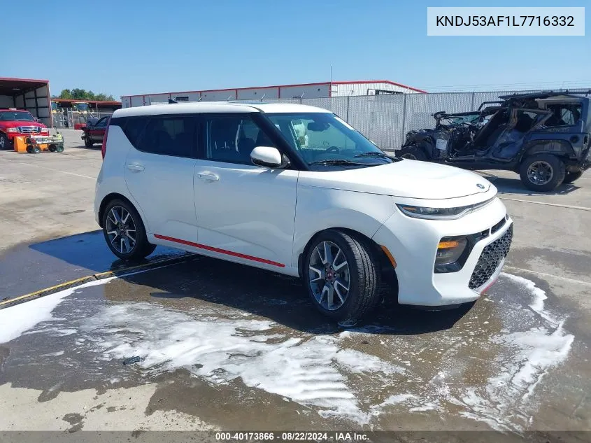 2020 Kia Soul Gt-Line Turbo VIN: KNDJ53AF1L7716332 Lot: 40173866