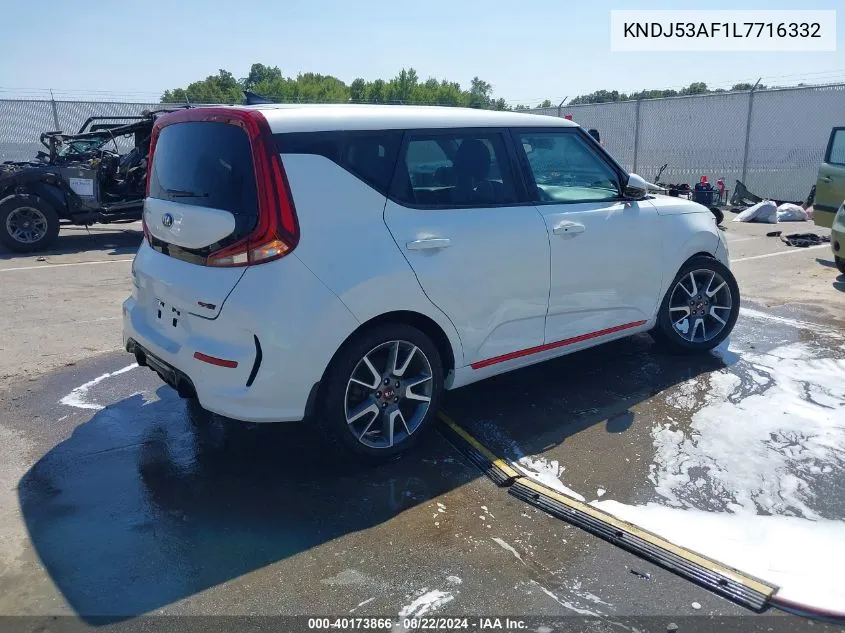 2020 Kia Soul Gt-Line Turbo VIN: KNDJ53AF1L7716332 Lot: 40173866