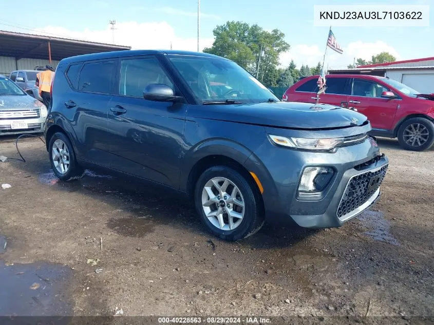 2020 Kia Soul S VIN: KNDJ23AU3L7103622 Lot: 40228563