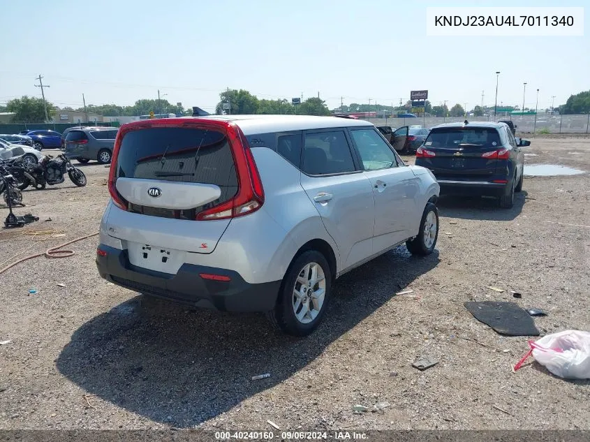 2020 Kia Soul S VIN: KNDJ23AU4L7011340 Lot: 40240160