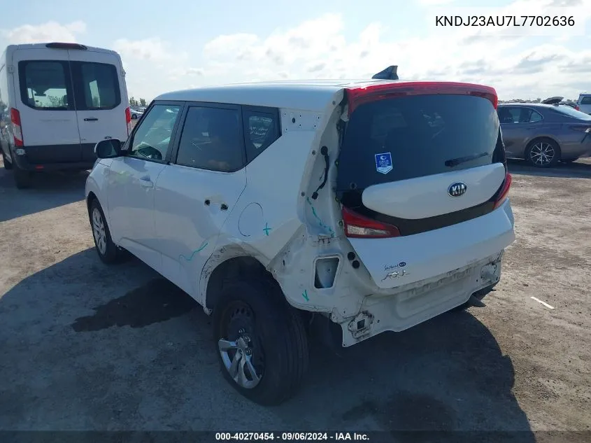 2020 Kia Soul Lx VIN: KNDJ23AU7L7702636 Lot: 40270454