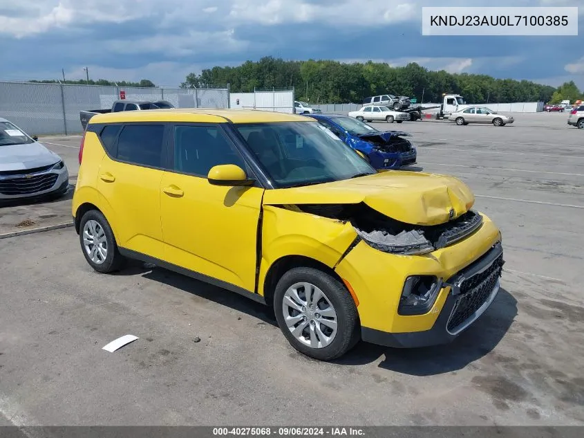 2020 Kia Soul Lx VIN: KNDJ23AU0L7100385 Lot: 40275068