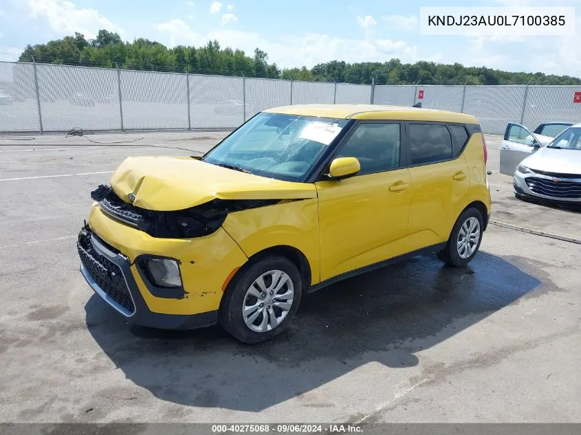 2020 Kia Soul Lx VIN: KNDJ23AU0L7100385 Lot: 40275068