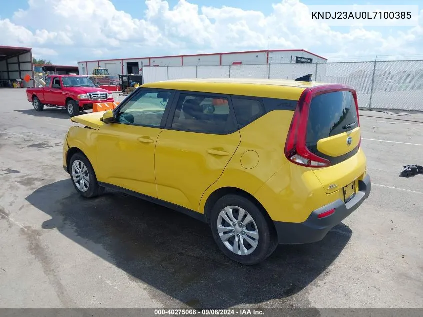 2020 Kia Soul Lx VIN: KNDJ23AU0L7100385 Lot: 40275068