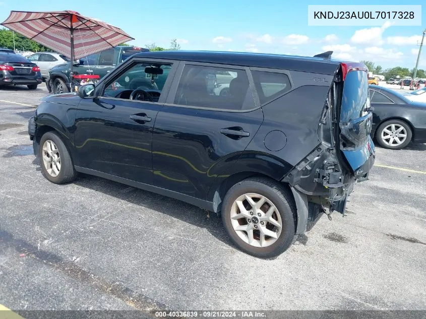 KNDJ23AU0L7017328 2020 Kia Soul S