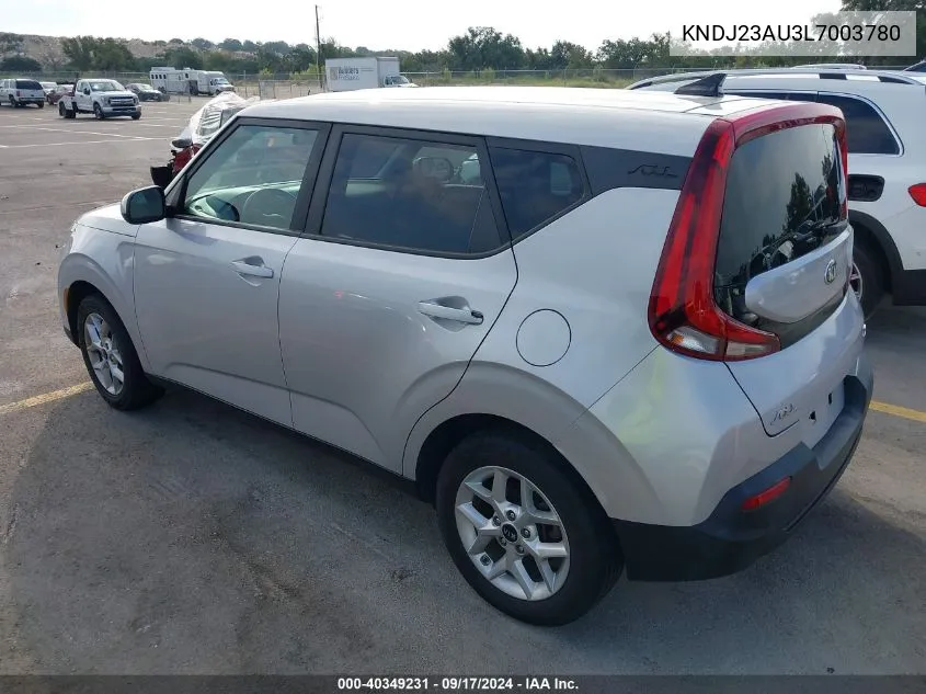 2020 Kia Soul S VIN: KNDJ23AU3L7003780 Lot: 40349231