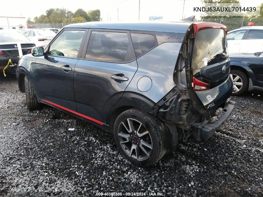 2020 Kia Soul Gt-Line VIN: KNDJ63AUXL7014439 Lot: 40357385