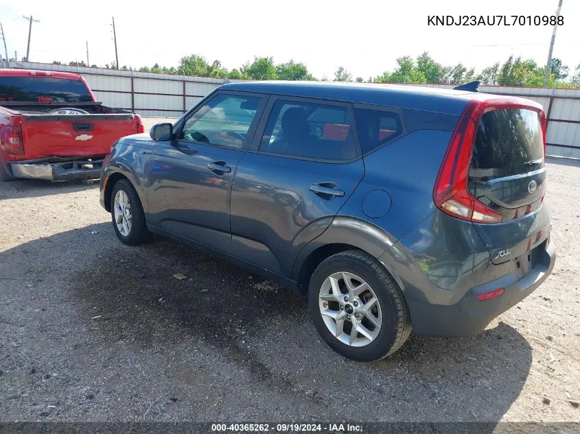 2020 Kia Soul S VIN: KNDJ23AU7L7010988 Lot: 40365262