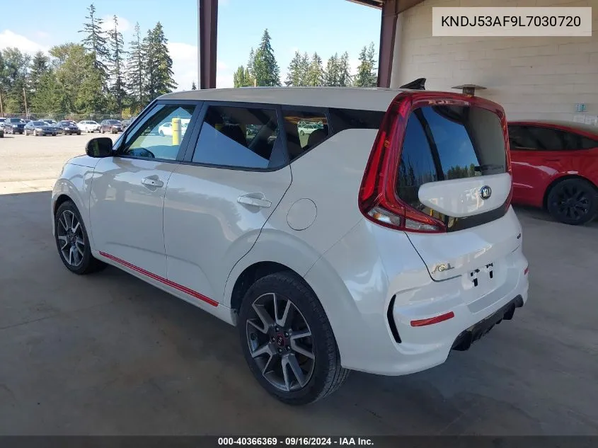 2020 Kia Soul Gt-Line Turbo VIN: KNDJ53AF9L7030720 Lot: 40366369