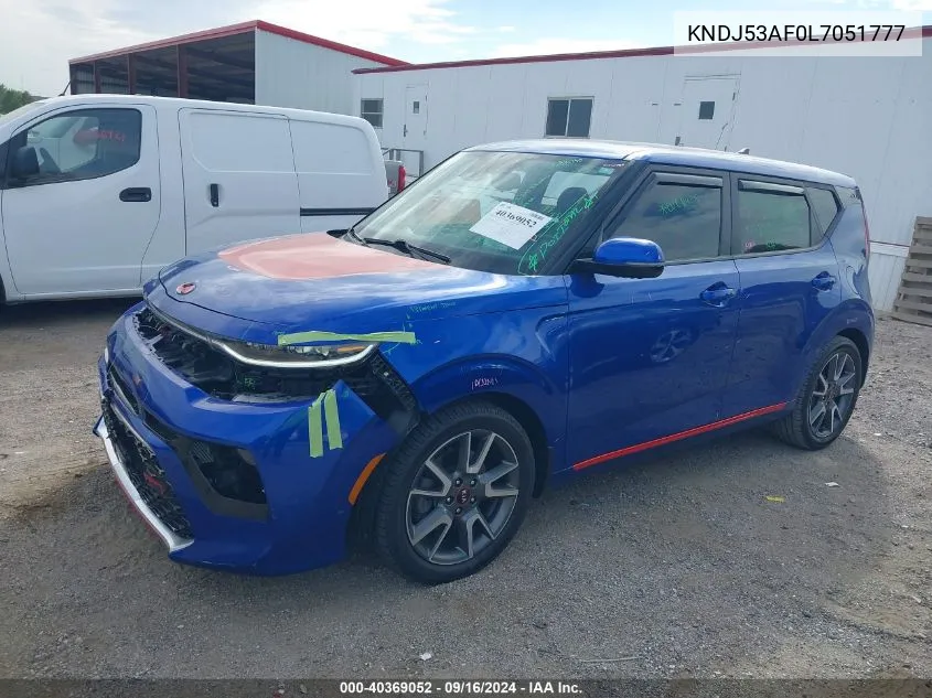 2020 Kia Soul Gt-Line Turbo VIN: KNDJ53AF0L7051777 Lot: 40369052