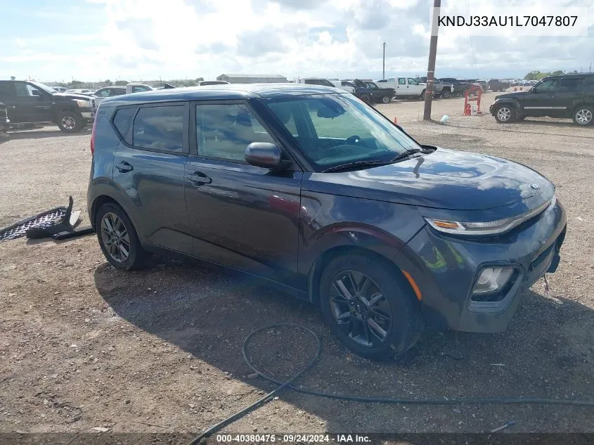 2020 Kia Soul Ex VIN: KNDJ33AU1L7047807 Lot: 40380475