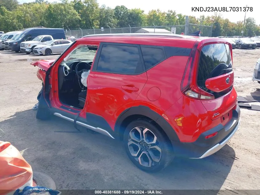 2020 Kia Soul X-Line VIN: KNDJ23AU8L7031378 Lot: 40381688