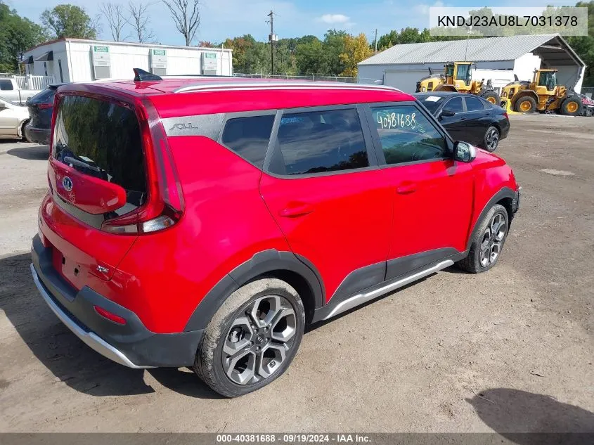 2020 Kia Soul X-Line VIN: KNDJ23AU8L7031378 Lot: 40381688