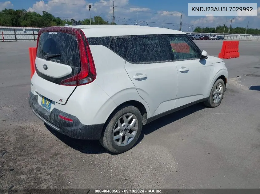 2020 Kia Soul S VIN: KNDJ23AU5L7029992 Lot: 40400502