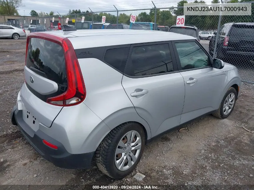 2020 Kia Soul Lx VIN: KNDJ23AU1L7000943 Lot: 40413920