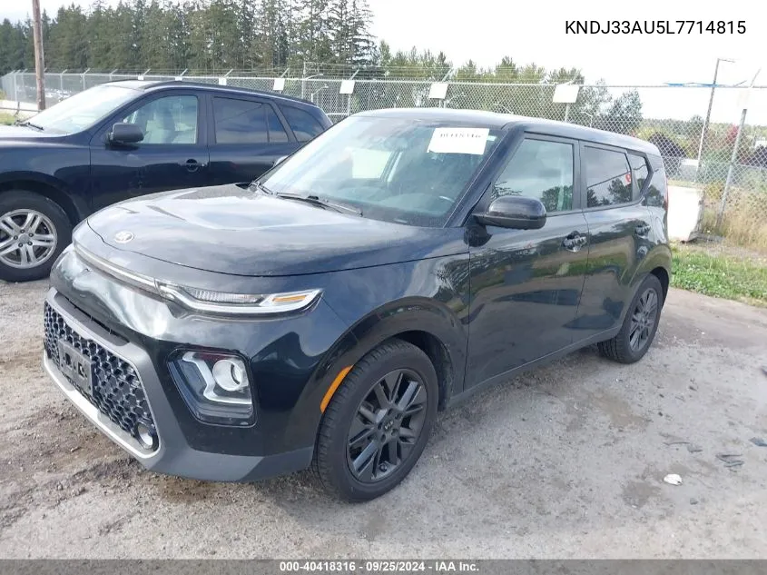 2020 Kia Soul Ex VIN: KNDJ33AU5L7714815 Lot: 40418316