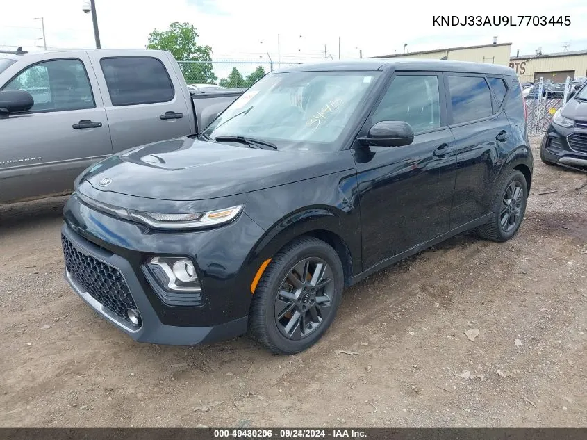 2020 Kia Soul Ex VIN: KNDJ33AU9L7703445 Lot: 40430206