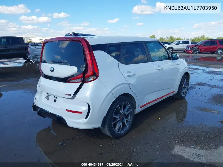 2020 Kia Soul Gt-Line VIN: KNDJ63AU1L7703950 Lot: 40434597