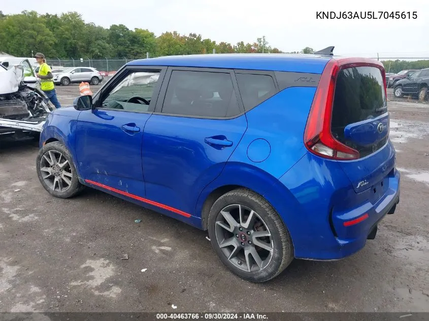 2020 Kia Soul Gt-Line VIN: KNDJ63AU5L7045615 Lot: 40463766