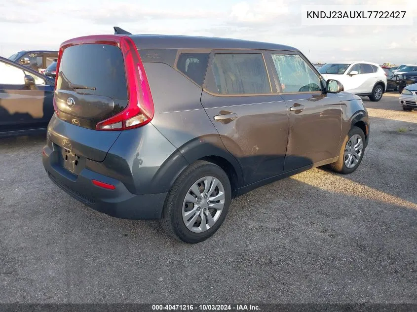 2020 Kia Soul Lx VIN: KNDJ23AUXL7722427 Lot: 40471216