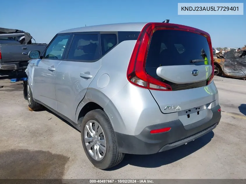 2020 Kia Soul Lx VIN: KNDJ23AU5L7729401 Lot: 40497667