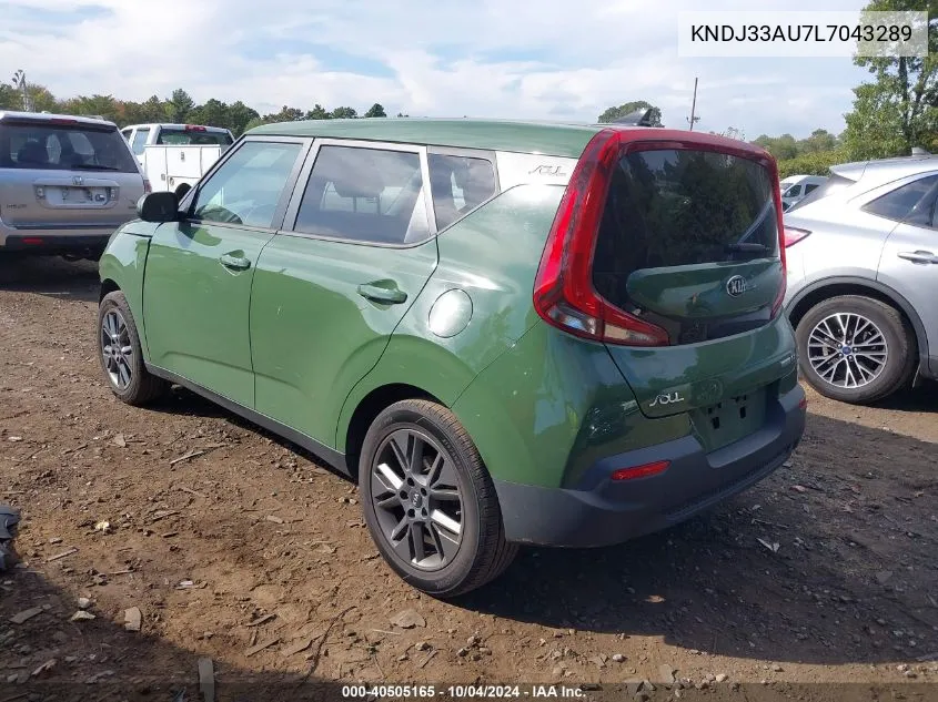 2020 Kia Soul Ex VIN: KNDJ33AU7L7043289 Lot: 40505165