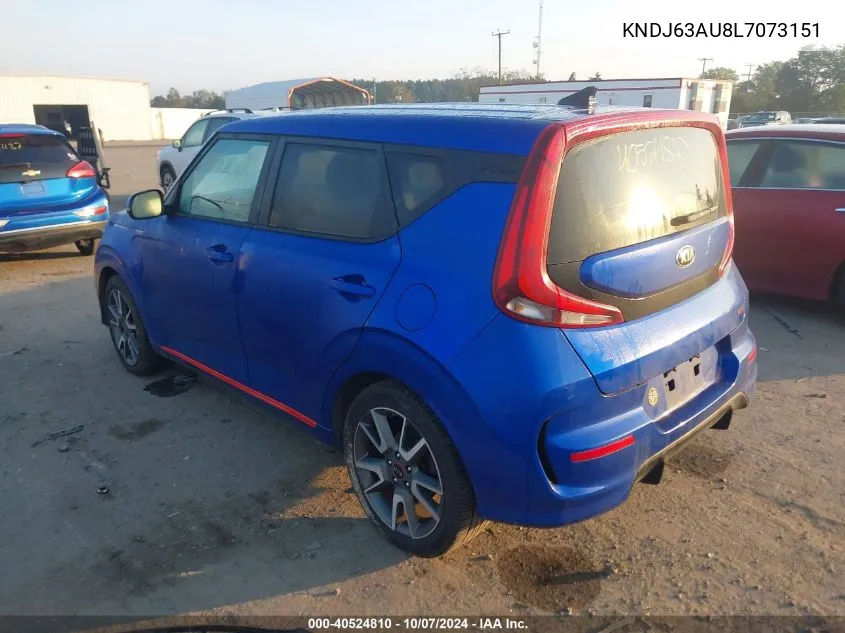 2020 Kia Soul Gt Line VIN: KNDJ63AU8L7073151 Lot: 40524810