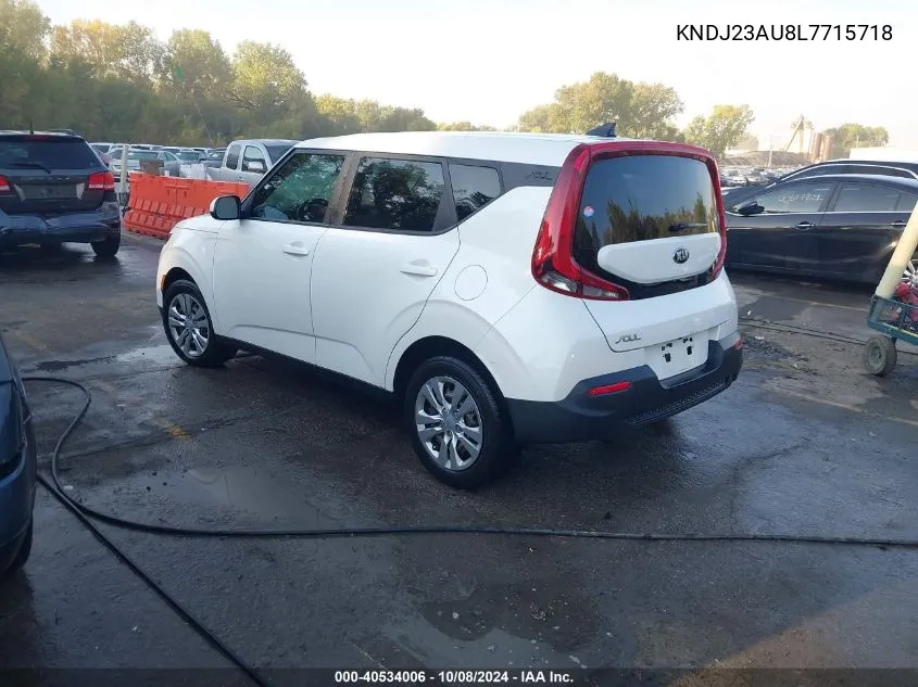 2020 Kia Soul Lx VIN: KNDJ23AU8L7715718 Lot: 40534006