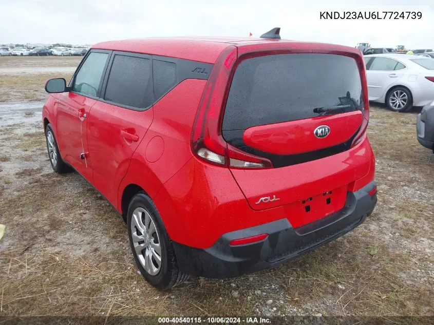 2020 Kia Soul Lx VIN: KNDJ23AU6L7724739 Lot: 40540115