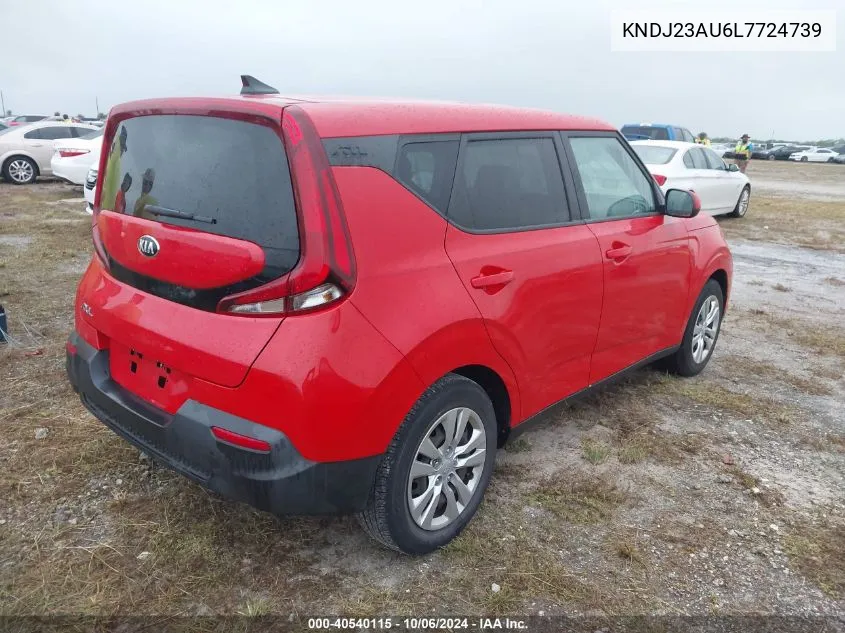 2020 Kia Soul Lx VIN: KNDJ23AU6L7724739 Lot: 40540115