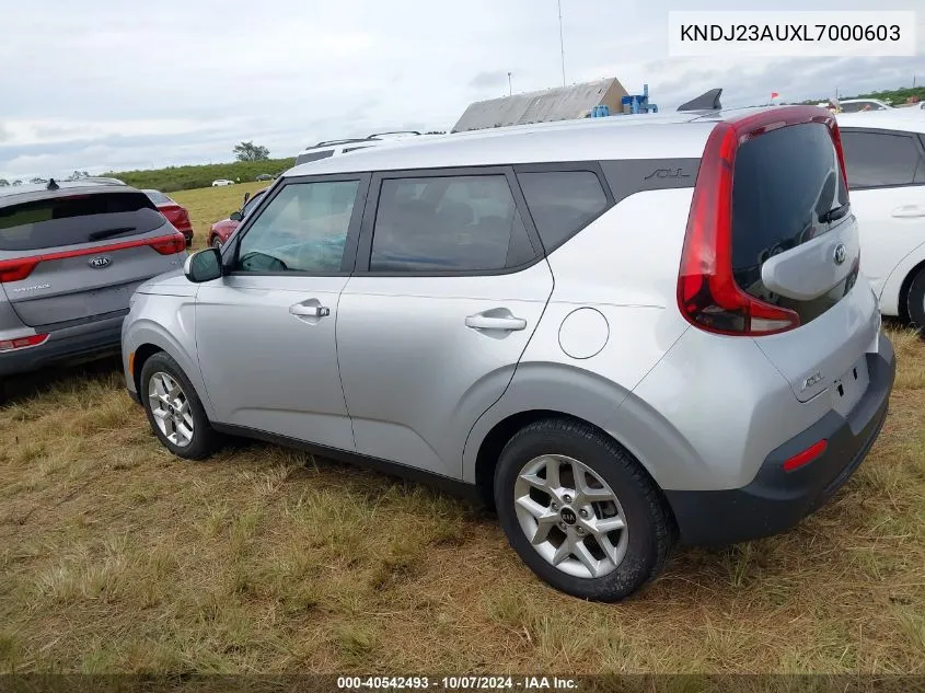 2020 Kia Soul S VIN: KNDJ23AUXL7000603 Lot: 40542493