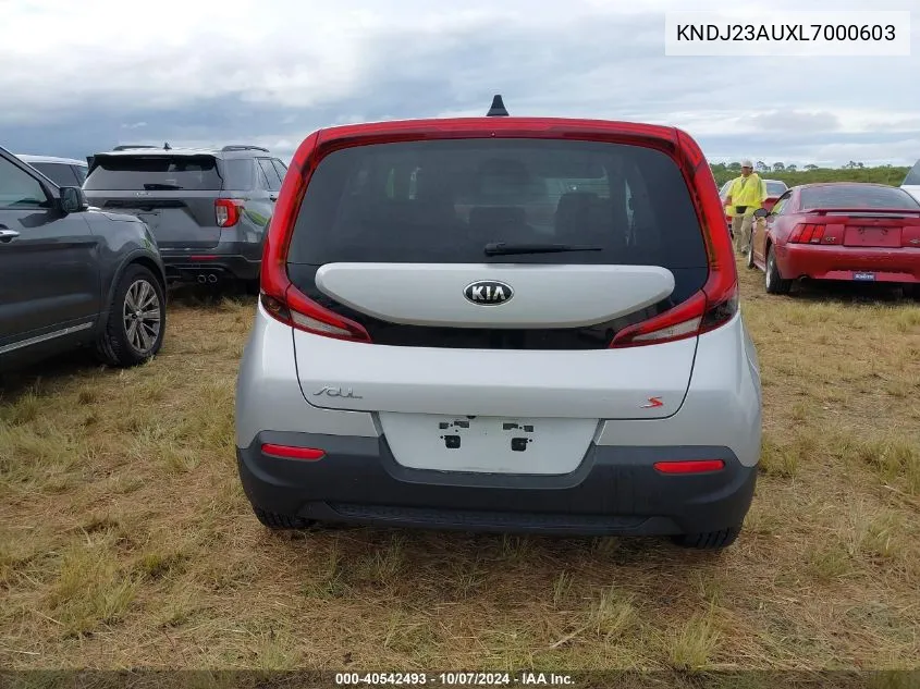 2020 Kia Soul S VIN: KNDJ23AUXL7000603 Lot: 40542493