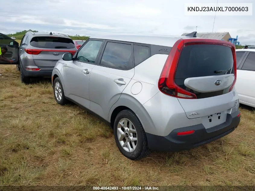 2020 Kia Soul S VIN: KNDJ23AUXL7000603 Lot: 40542493