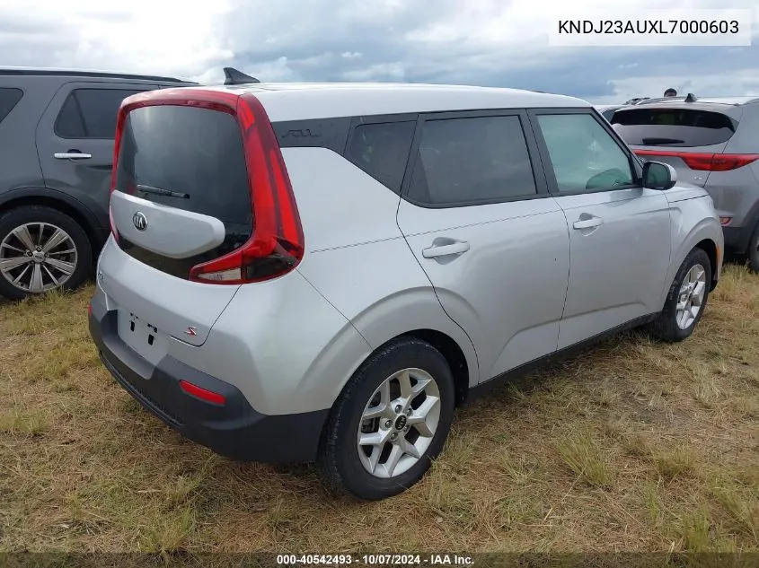 2020 Kia Soul S VIN: KNDJ23AUXL7000603 Lot: 40542493