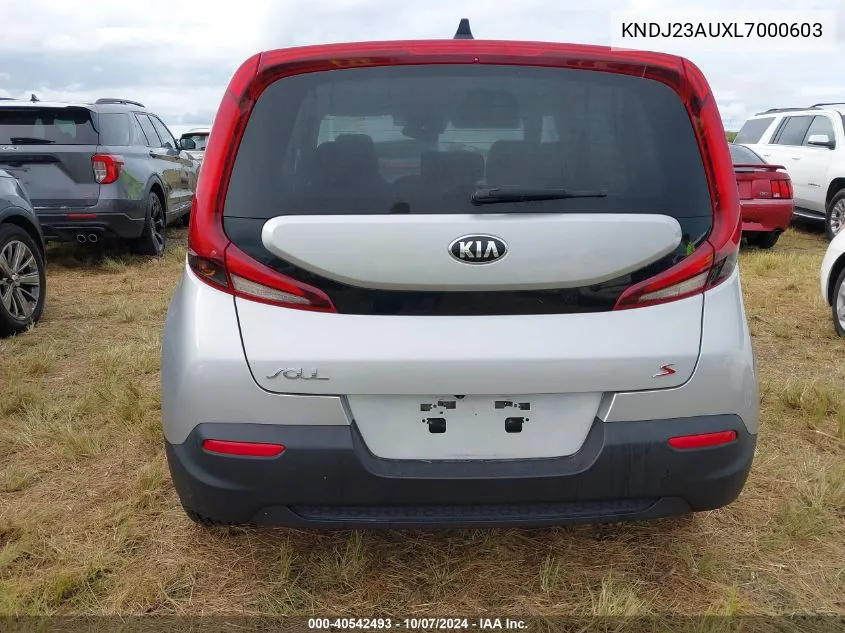 2020 Kia Soul S VIN: KNDJ23AUXL7000603 Lot: 40542493