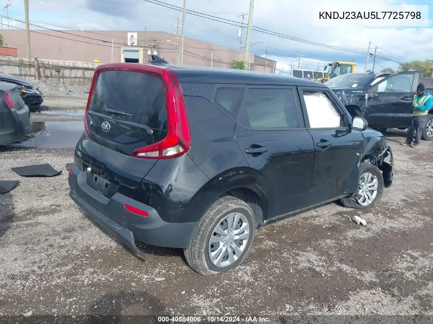 2020 Kia Soul Lx VIN: KNDJ23AU5L7725798 Lot: 40584006